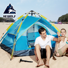 Hewolf Camping Tent 3-4 People Fully-automatic Tent Quick Open Family Tent Protable Waterproof Breathable Travel Camping Tent 2024 - buy cheap