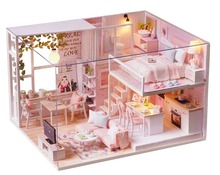 Doll House furniture toys for children miniature diy Dollhouse casa house for dolls Birthday Christmas Gifts TRANQUIL LIFE L-022 2024 - buy cheap