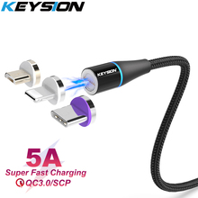 KEYSION 5A Magnetic Cable For iPhone Type C Magnet Charger Data Charging Charge Micro USB C Cable For Huawei Xiaomi Phone Cable 2024 - buy cheap