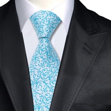 Женский Галстук светло-голубой новинка 2016 Классический Модный мужской 100% жаккардовый тканый шелковый галстук для мужчин формальный свадебный галстук для жениха 2024 - купить недорого