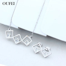 OUFEI-Conjunto de pendientes y collar de acero inoxidable para mujer, joyería india, accesorios de joyería, envío gratis 2024 - compra barato