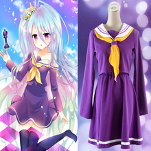 Cosplay Costume No Game No Life Shiro Emboitement Heroine Purple Suit (top+ skirt+ Bow tie+ shoulder tape+ oversleeve) 2024 - buy cheap