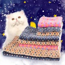 AHUAPET Pet Blanket Mat For Dog Pads Mat For Cats Cat Bed Mat Basket Fleece Soft Cushion Warm Quilt Product Cushion Cover Towel 2024 - buy cheap