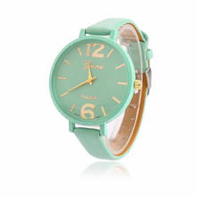 2018 Geneva Famous Ladies Faux Leather Analog Quartz Wrist Watch Fashion Women Bracelet Watch Clock Women Relogio Feminino 2024 - buy cheap