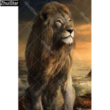 Zhui Star Full Square Drill 5D DIY Diamond Painting "lion" 3D Embroidery Cross Stitch Rhinestone Mosaic Decor 2024 - buy cheap