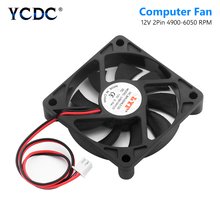 60x60x12mm 2 pinos 12v dc ventilador de refrigeração computador pc caso cpu cooler caso ventilador de baixo nível de ruído cpu dissipador de calor refrigerador 4900-6050 rpm 2024 - compre barato