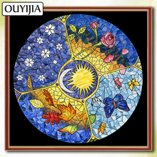 OUYIJIA-pintura de diamantes 5D DIY "mariposa, animales, pájaros y flores", mosaico bordado con diamantes de imitación cuadrados 2024 - compra barato