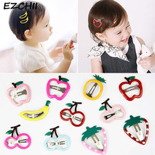 Korean Cartoon Fruits Hair Clips For Kids Girls Strawberry Banana Cute Hairpins Fashion Hair Accessories 2024 - buy cheap