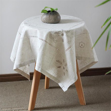 Free Shipping Linen Cotton Embroidery Tablecloth Lovely Blanket Cover Coffee Tea Pad Dining Hotel Wedding Gift Antependium 2024 - buy cheap
