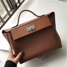 Nova chegada de couro genuíno bolsa feminina verão moda bolsa ombro elegante luxo crossbody saco grande capacidade 2024 - compre barato