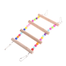 Birds Pets Parrots Ladders Climbing Toy Hanging Colorful Balls With Natural Wood 2024 - buy cheap