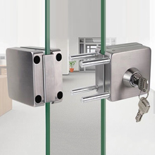 Stainless Steel 10-12mm Glass Door Lock Double Sides Open No Drilling Gate Lock TB Sale 2024 - buy cheap