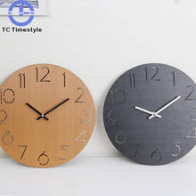 Creative Wall Clock Living Room Minimalist Modern  Home Round Personality Silent Garden Pine Solid Wood Dedicated Fashion 2024 - buy cheap