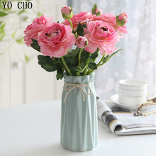 YO CHO DIY Peony Artificial Flower Wedding Bouquet Home Festival Decoration Chrismas Halloween Fake Flowers Rose Peony Handmade 2024 - buy cheap