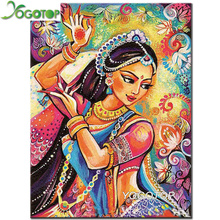 YOGOTOP DIY Diamond Embroidery Indian girl Full Square mosaic Rhinestone Sets 5D Diamond Painting Cross Stitch Home Decor QA441 2024 - buy cheap