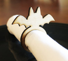 Bat Wood Napkin Rings, Halloween, Halloween Wedding, Laser Cut Set 2024 - buy cheap