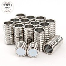 LINSOIR-Cierre magnético fuerte de cobre, 10 Uds., compatible con pulsera de cordón de cuero de 4, 5, 6 y 8mm, de extremos, joyería artesanal F2040 2024 - compra barato