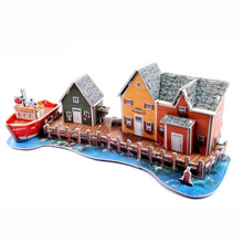 3D Three-Dimensional Puzzles Paper House Toys for Children DIY Fight Inserted Model 2024 - buy cheap