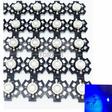 100pcs 3W Blue 465-470NM High Power LED Emitter diode 700mA 3.2-3.6v led with 20mm Star Platine Heatsink 2024 - buy cheap