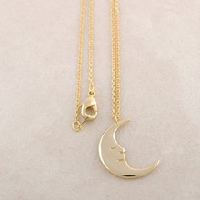 Shuangshuo 2017 Fashion Half Moon Retro Pendant Necklaces for Women Long Chain Smile Moon Choker Necklace Jewelry Chokers N013 2024 - buy cheap