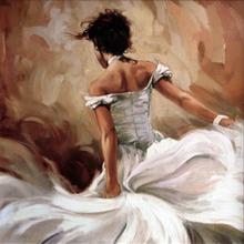 Canvas Painting Female Handmade flamenco dancer artwork paintings Flying Lady picture for bedroom decor 2024 - buy cheap