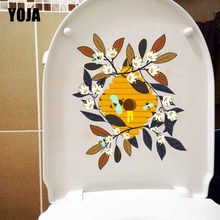 YOJA 19.1X22.6CM Beautiful Honeycomb And Bee Living Room Home Decor Toilet Decal Wall Sticker Art Creative T5-1022 2024 - buy cheap