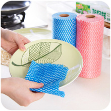 50 шт/рулон антипригарные масляные влажные салфетки одноразовые полотенца для мытья полотенце для мытья кухни ткань для мытья посуды 2024 - купить недорого