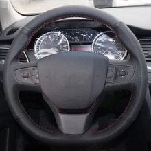 Capas de volante em couro macio para você mesmo, trança em volante de interior do carro para citroen elysee c-elysee 1994-2019 2024 - compre barato