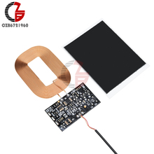 Módulo receptor de carregamento sem fio 5v 1a qi, placa de cobre receptor de carregamento rápido bobina diy para bateria de telefone 2024 - compre barato