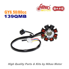 TZ-05A 50cc 8 Pole Stator 5 Wire Magneto Coil GY6 Parts Chinese Scooter 139QMB Motorcycle Engine Spare Nihao Motor 2024 - buy cheap