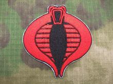 G.I.JOE Cobra-Parche de moral militar bordado, parche táctico con Logo rojo y negro, B2530 2024 - compra barato