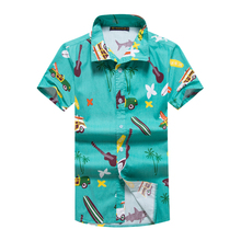 Mens Hawaiian Shirt Male Casual camisa masculina Printed Beach Shirts brand clothing 100% Home casual short-sleeved shirt#B32 2024 - buy cheap