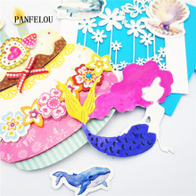 PANFELOU mermaid Scrapbooking DIY Halloween Embossing mould card paper die stencils punch Metal cuts dies cutting Easter 2024 - buy cheap