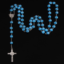8 мм, цепочка с подвеской из сплава, крест с изображением Иисуса Христа 2024 - купить недорого