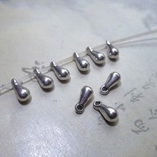 100 pçs/lote Muito Pequena Gota de Água Liga Encantos Forma 7x3mm Ornamento de Prata Tibetano Pingentes DIY Fazer Jóias para Colar 2024 - compre barato