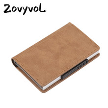 ZOVYVOL 2021 New RFID Card Holder Blocking Crad Wallet Metal Men Women Single Box Minimalist Wallet Aluminium for Card For Men 2024 - buy cheap