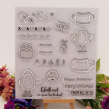 CLEAR STAMPS merry Christmas DIY Scrapbook Card album paper craft silicon rubber roller transparent stamps A579 2024 - buy cheap