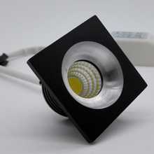 Mini lâmpada led cob branca/preta, lâmpada led para teto com regulagem de iluminação embutida 5w 2024 - compre barato