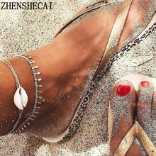 Vintage Boho Multi Layer shell Anklets For Women Fashion Anklet Handmade beach shell Chain Foot Jewelry Gift for girl jsz3 2024 - buy cheap