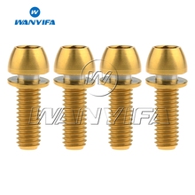 Wanyifa Titanium Bolt M6x18mm M6x20mm Ball Tapered Conical Head with Washer Screw for Bicycle Brake 4pcs 2024 - buy cheap