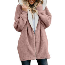 Winter Thicken Warm Faux Fur Coat  Fashion Women Hooded Soft Fleece Zipper Cardigan Female Casual Jackets Plus Size 5X 2024 - buy cheap