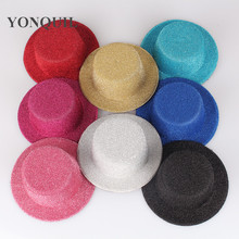 13Cm Glitter Fascinator Base Sequin Mini Hats Wedding Hats DIY Hair Accessories Millinery Material Multicolor Choose 50Pcs/Lot 2024 - buy cheap