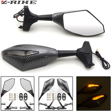 Motorcycle Rearview Mirrors with Amber LED Turn Signal Handle Bar End Side Mirror For Honda CBR 600 F4i F1 F2 F3 F4 929 954RR 2024 - buy cheap