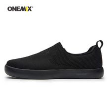 Onemix Men Skateboarding Shoes Women Slip On Black Knit Designer Classic Skateboard Sneakers Outdoor Jogging Walking Trainers 2024 - buy cheap
