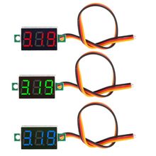 OOTDTY 1PC 0.36" DC 0-100V 3 bits 3 wires Digital Voltmeter LED Display Panel Voltage Meter Electrical Measuring Tools 2024 - buy cheap