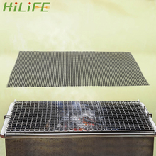 HILIFE Roaster Barbecue Grid Grilling Mat High Temperature Resistance Steamer Mat Pizza Mat Black Non-stick 2024 - купить недорого