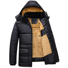Зимняя парка мужская повседневная утепленная бархатная куртка с хлопковой подкладкой с капюшоном casaco masculino мужские защищающие от ветра толстые теплые пальто 5XL Топы 2024 - купить недорого