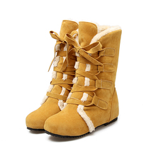 2017 Nuevo botas para la nieve Rusia caliente gran tamaño 34-52 mujeres botas de alta calidad de nieve gruesa de invierno zapatos de mujer zapatos bota media 509 2024 - compra barato