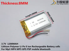 Литий-полимерный аккумулятор 3,7 V литий-полимерный аккумулятор 803048 1200MAH GPS навигатор игровая звуковая карта 2024 - купить недорого