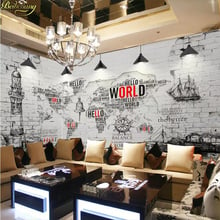 Beibehang-papel tapiz de foto personalizado, mural retro pintado a mano, letras de fondo, pintura de pared, papeles tapiz, decoración del hogar 2024 - compra barato